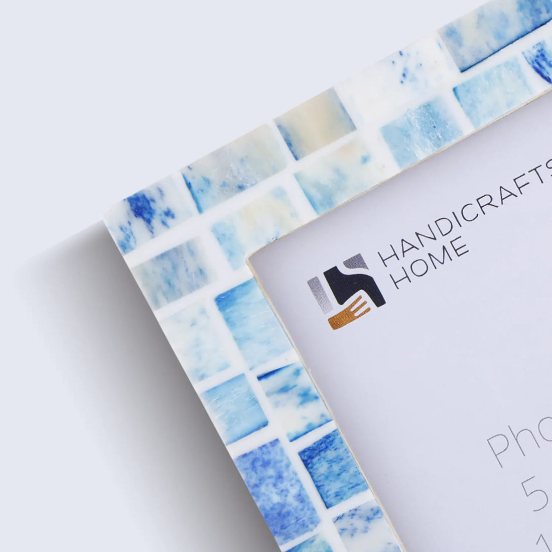 Picture Frame Indigo Mosaic Collection Bone Inlay - Blue, 4x6 & 5x7
