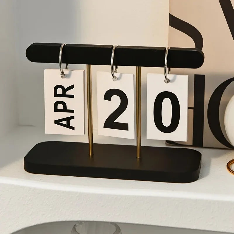 Modern Minimalist Flip Desk Calendar English Home Office Decor
