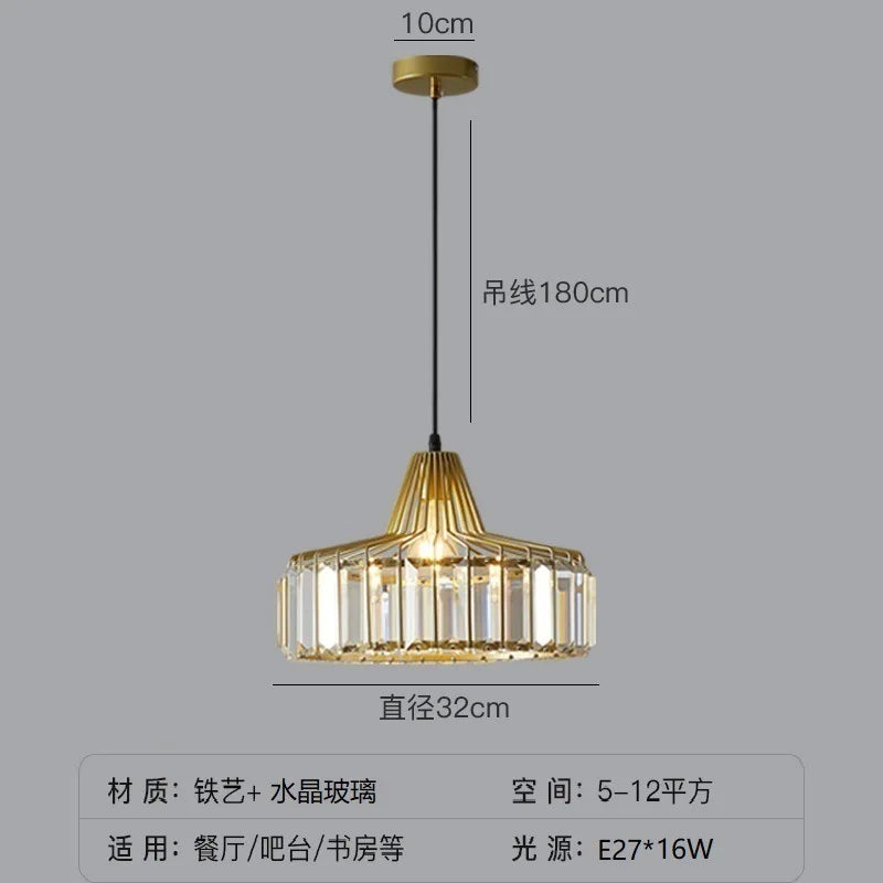 LED Crystal Chandelier Pendant Light
