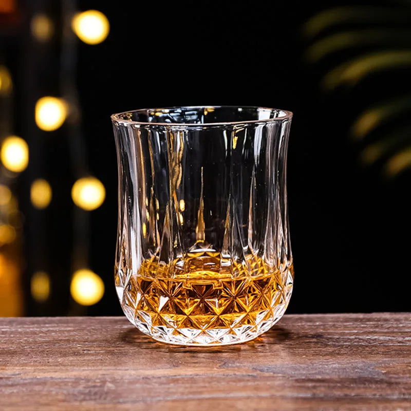 Dlight Decor 4pc Diamond Cut Glass Set 215ml Clear