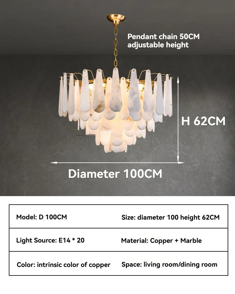 Marble Pendant LED Chandelier