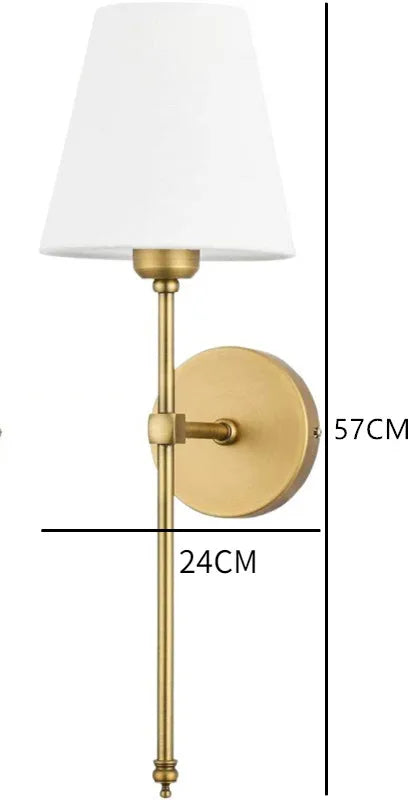 Modern LED Wall Lamp Bathroom Mirror Light Cloth Shade Sconce