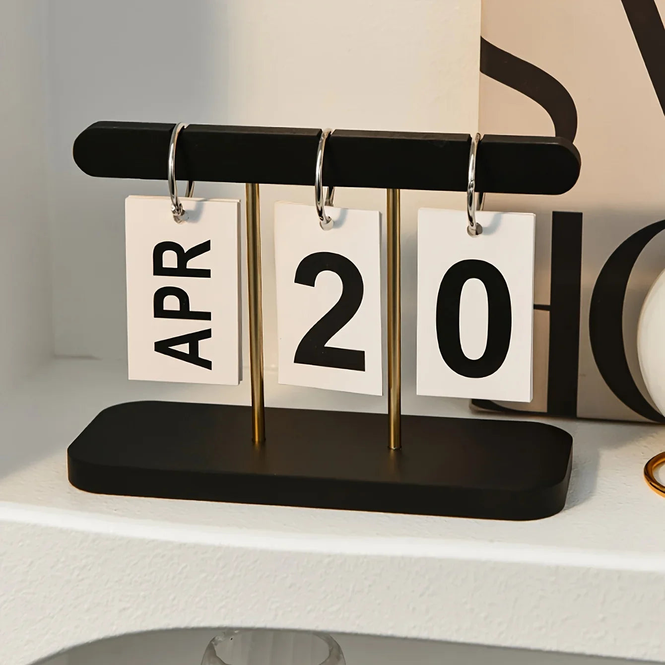 Modern Minimalist Flip Desk Calendar English Home Office Decor