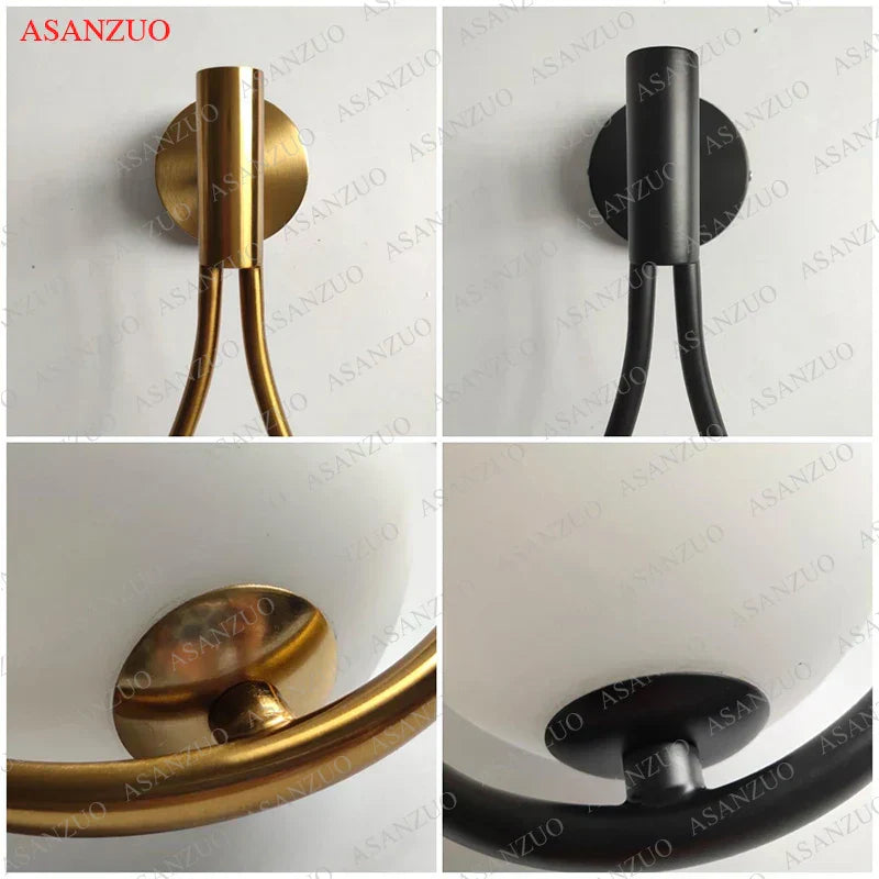 DecorBites™ Brass Wall Sconce Glass Ball Modern LED Lighting