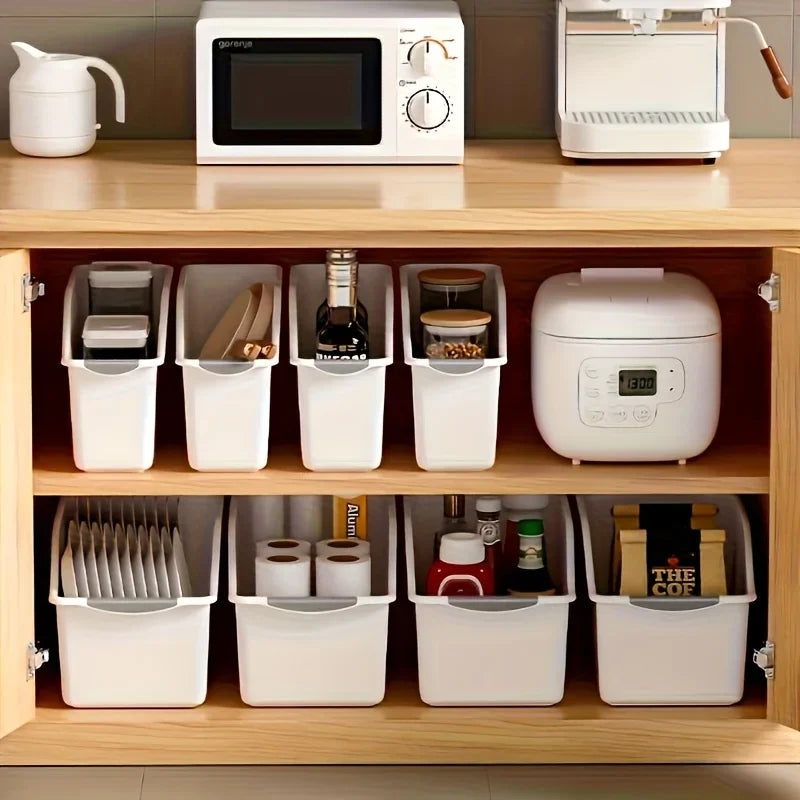 Plastic Multi Functional Storage Box Set Curved Design Home Organizer