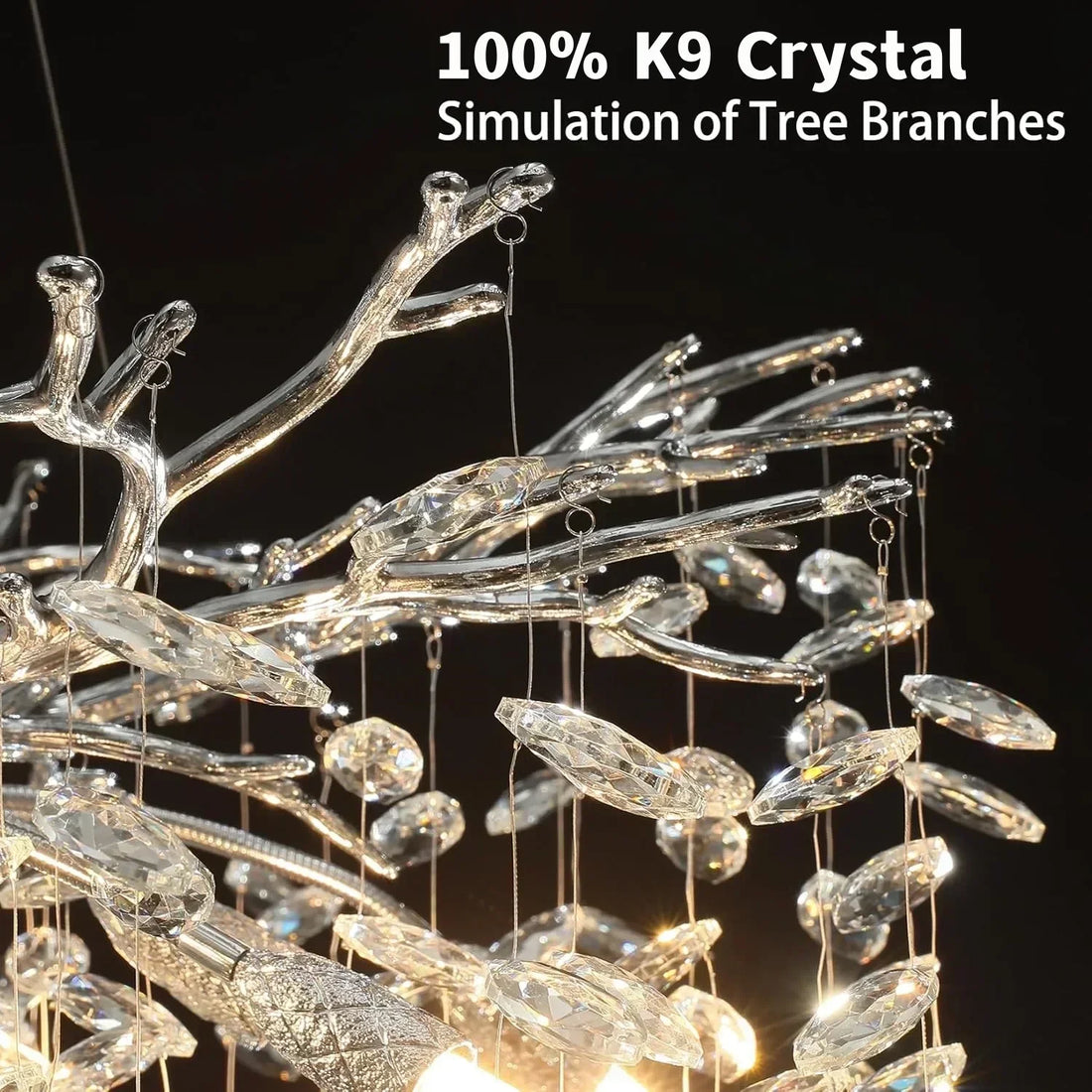 Crystal Chandelier Round Ceiling Fixture