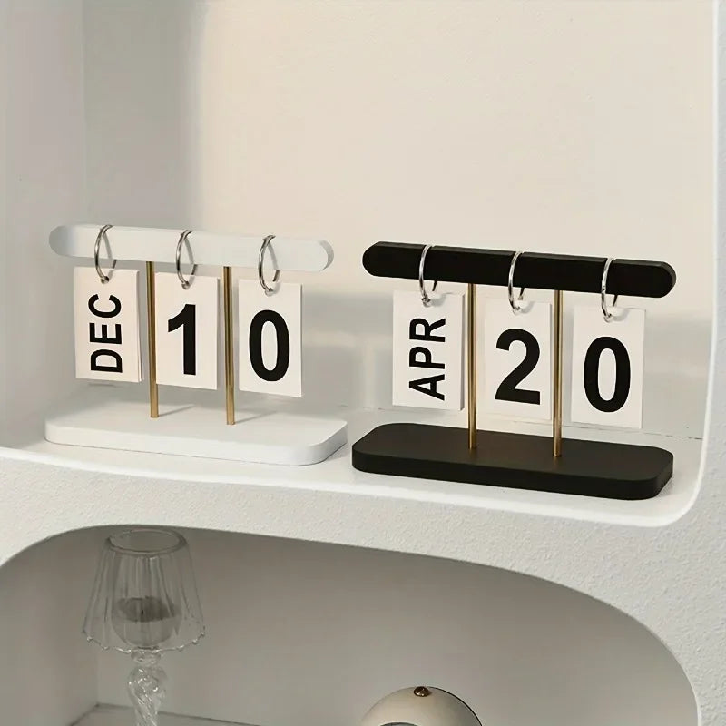 Modern Minimalist Flip Desk Calendar English Home Office Decor