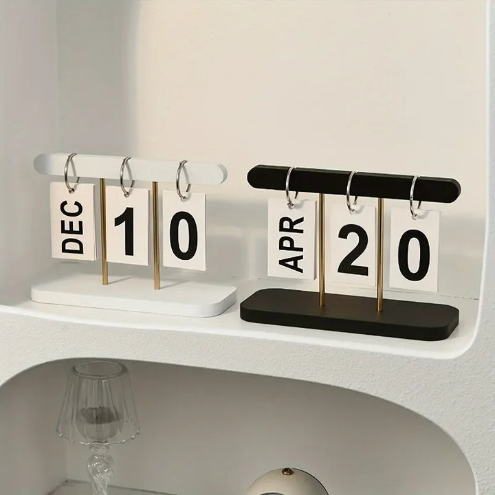 Modern Minimalist Flip Desk Calendar English Home Office Decor