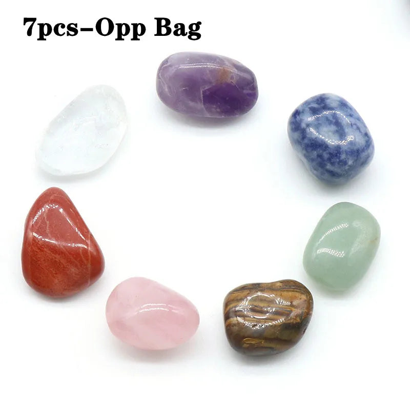 14PCS Natural Stone Chakra Reiki Healing Quartz Gemstone Decor Set