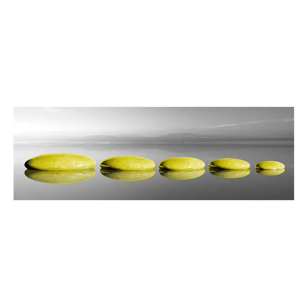 Modern Minimalist Seaside Goldenwood Bridge Landscape Canvas Wall Art Decor