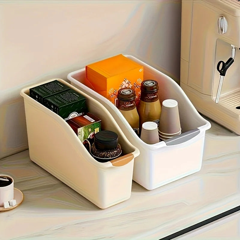 Plastic Multi Functional Storage Box Set Curved Design Home Organizer