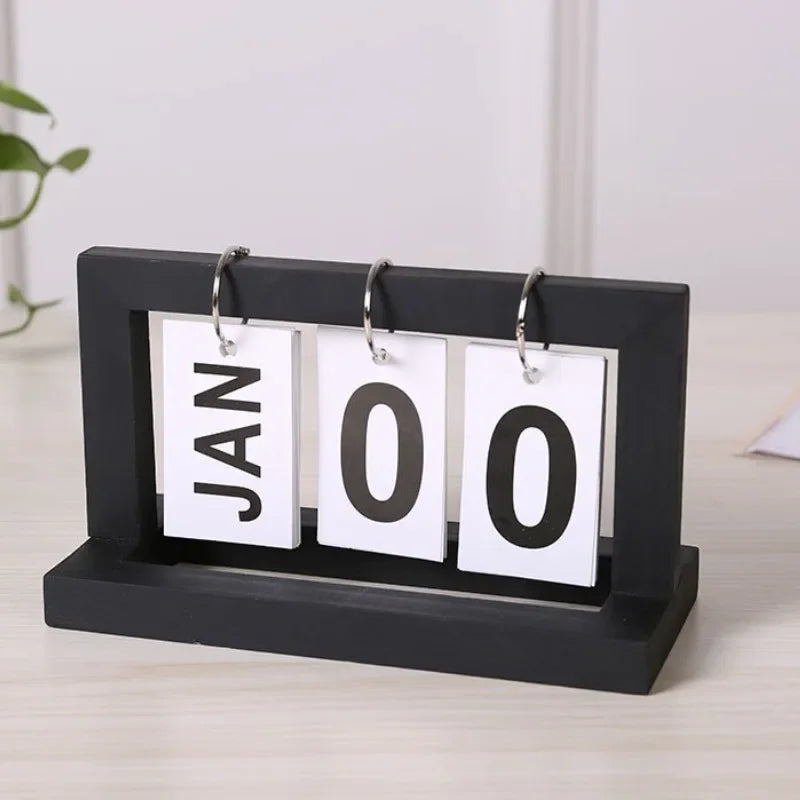 Modern Minimalist Flip Desk Calendar English Home Office Decor