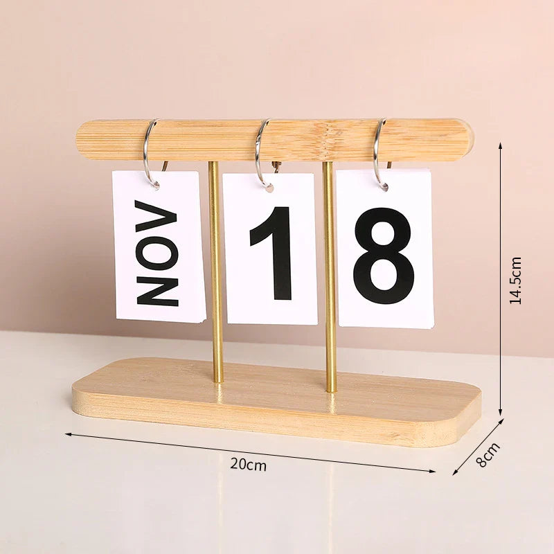 Modern Minimalist Flip Desk Calendar English Home Office Decor