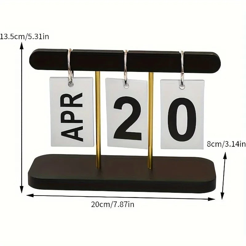 Modern Minimalist Flip Desk Calendar English Home Office Decor