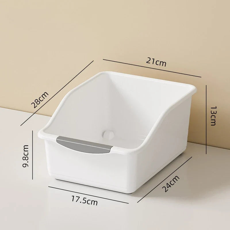 Plastic Multi Functional Storage Box Set Curved Design Home Organizer