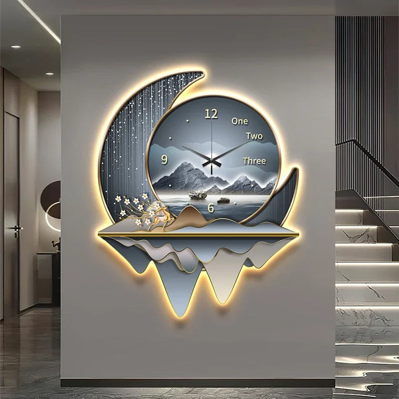 Dlight Decor Clock Wall Light with Luxury Crystal Glow