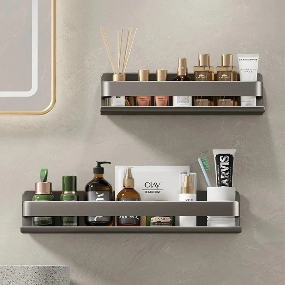 Wall Mounted Bathroom Shelf Kitchen Spice Rack Organizer Storage