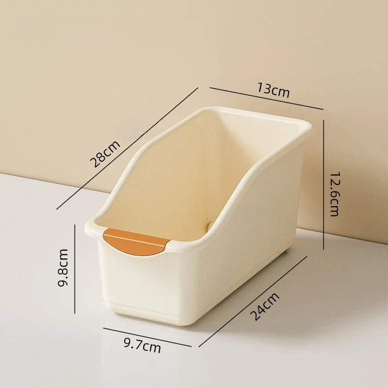 Plastic Multi Functional Storage Box Set Curved Design Home Organizer