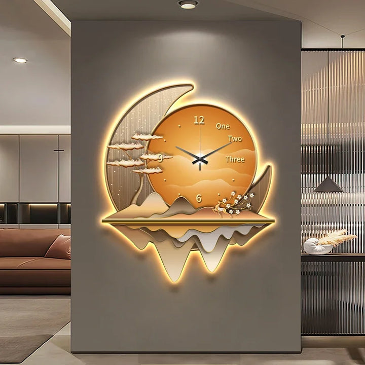 Dlight Decor Clock Wall Light with Luxury Crystal Glow
