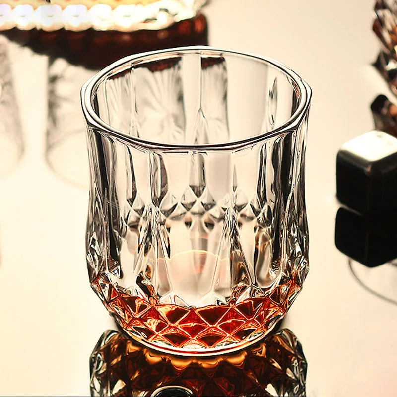 Dlight Decor 4pc Diamond Cut Glass Set 215ml Clear