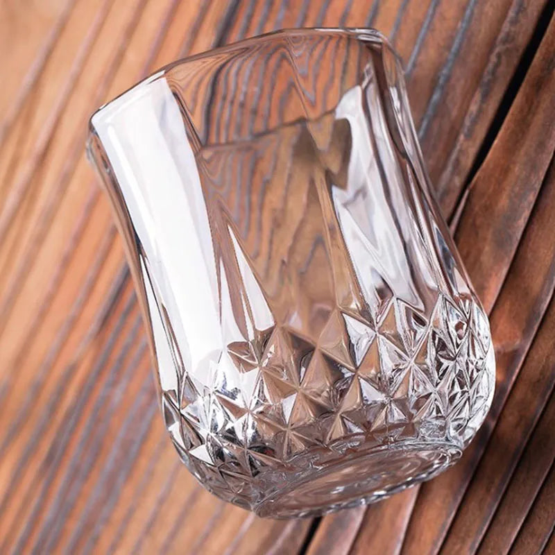 Dlight Decor 4pc Diamond Cut Glass Set 215ml Clear