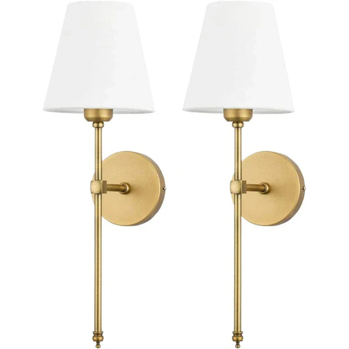 Modern LED Wall Lamp Bathroom Mirror Light Cloth Shade Sconce