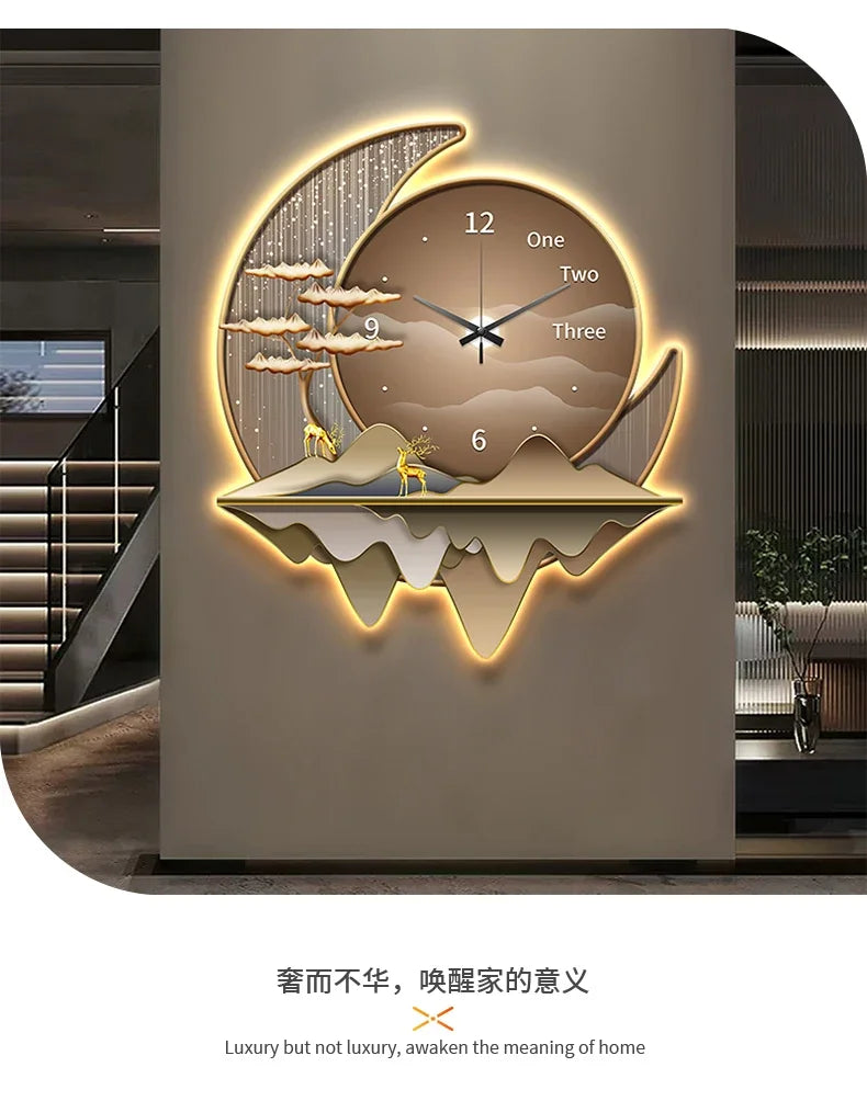 Dlight Decor Clock Wall Light with Luxury Crystal Glow
