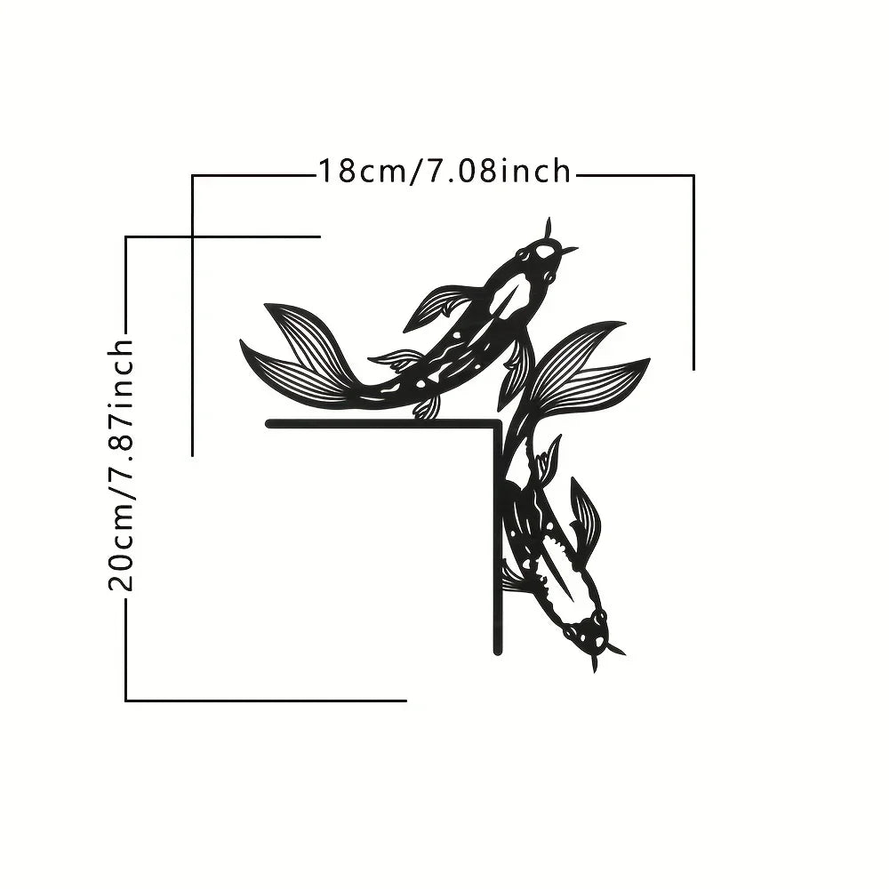 Black Metal Marine Animal Door Frame Decor Nautical Wall Art