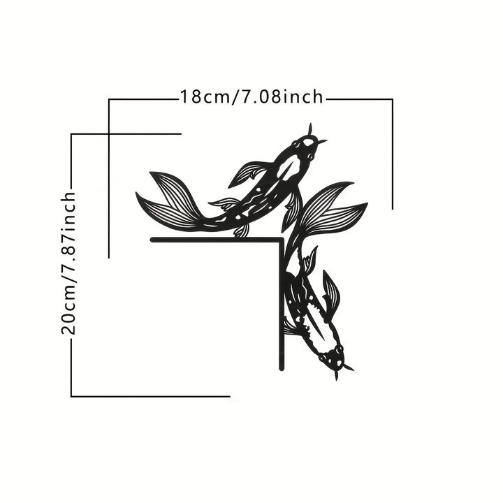 Black Metal Marine Animal Door Frame Decor Nautical Wall Art