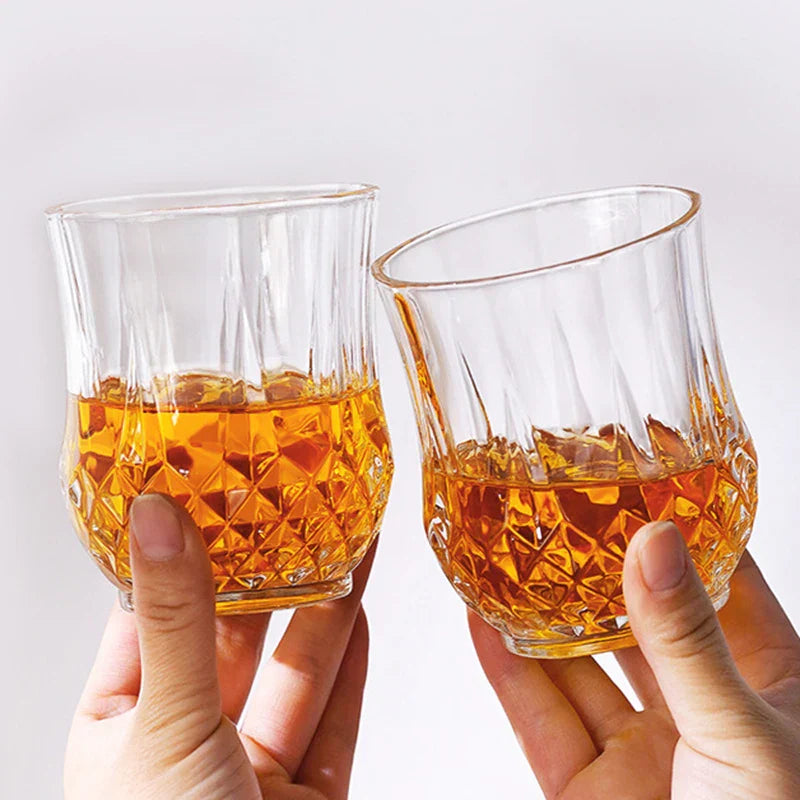 Dlight Decor 4pc Diamond Cut Glass Set 215ml Clear