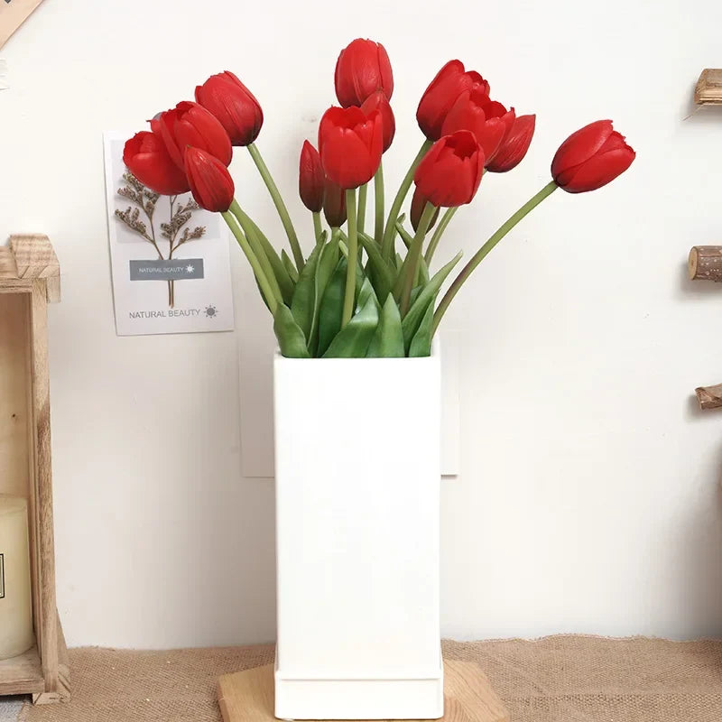 Silicone Real Touch Tulip Bouquet Artificial Flower Home Decoration