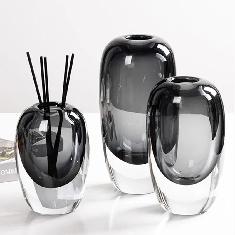 DecorBites™ Crystal Glass Flower Terrarium Vase: Home Decoration & Floral Accessory