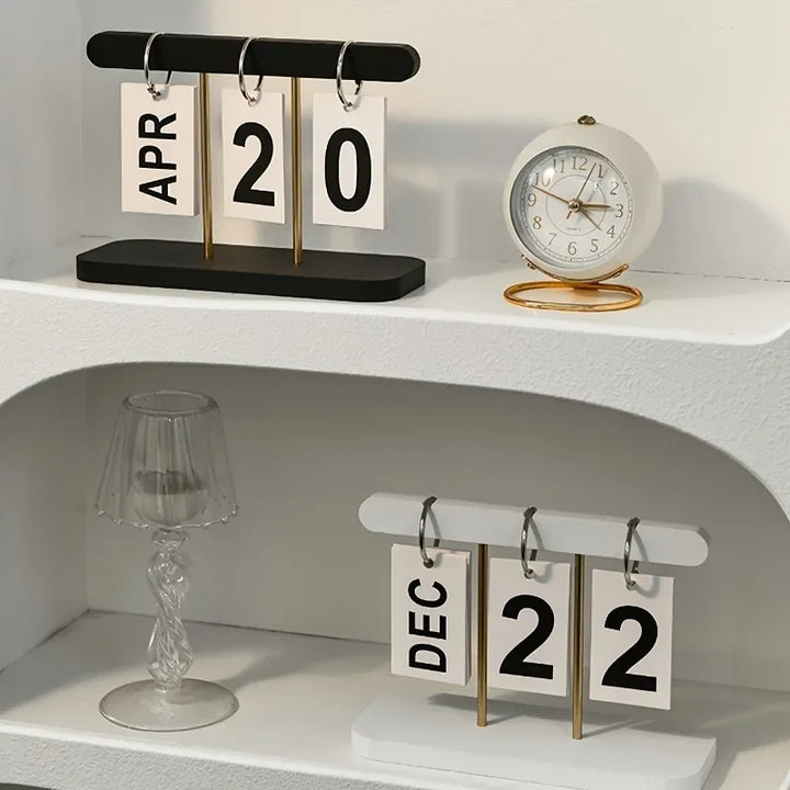 Modern Minimalist Flip Desk Calendar English Home Office Decor