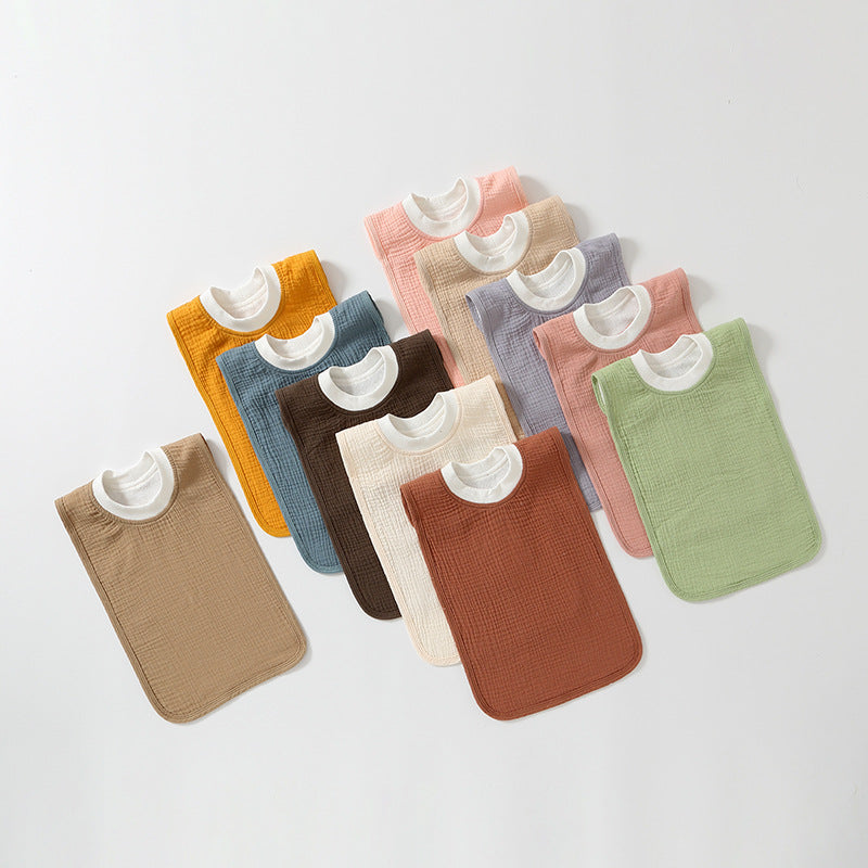 Large Childrens Washcloth Bib That Resists Stains