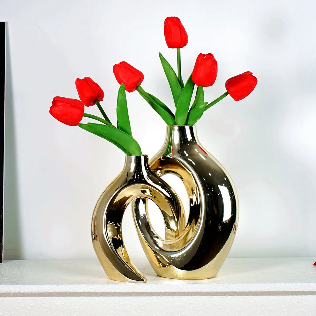 Golden Flower Vase - Home Decor Accessory