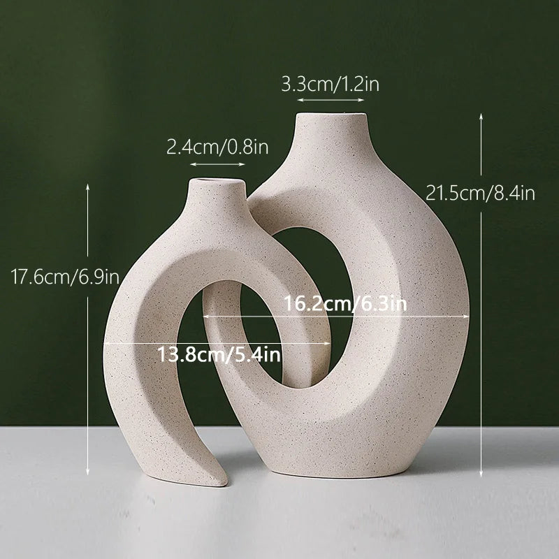 DecorBites™ Large 21cm CAPIRON Ceramic Vase Home Decor