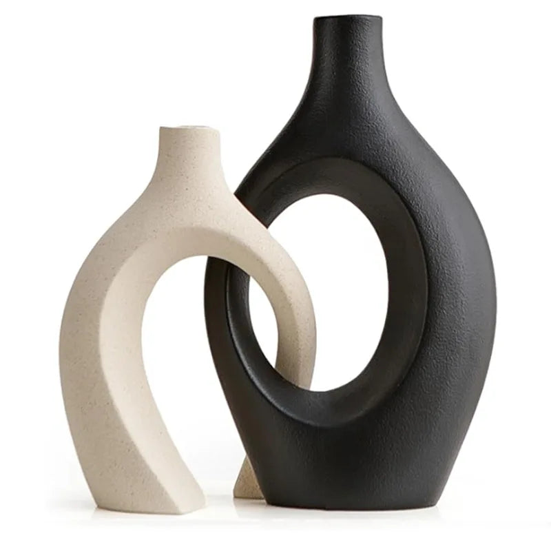 DecorBites™ Large 21cm CAPIRON Ceramic Vase Home Decor