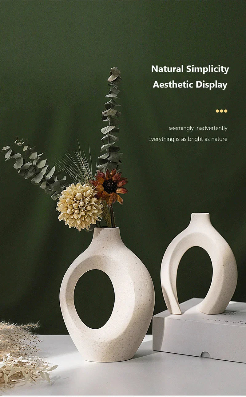 DecorBites™ Large 21cm CAPIRON Ceramic Vase Home Decor