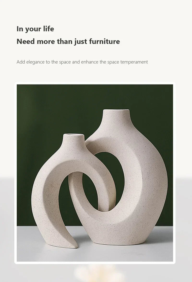DecorBites™ Large 21cm CAPIRON Ceramic Vase Home Decor