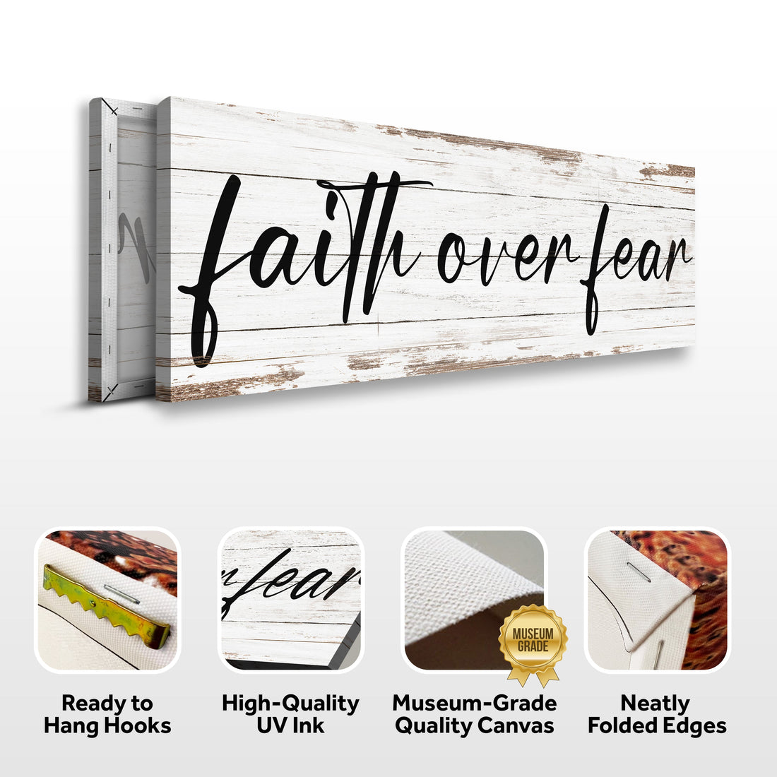 Faith Over Fear Faith Sign III