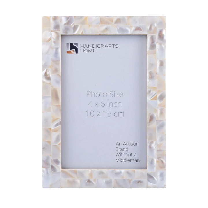Picture Frame Mother of Pearl Collection Mother of Pearl White 3 Sizes