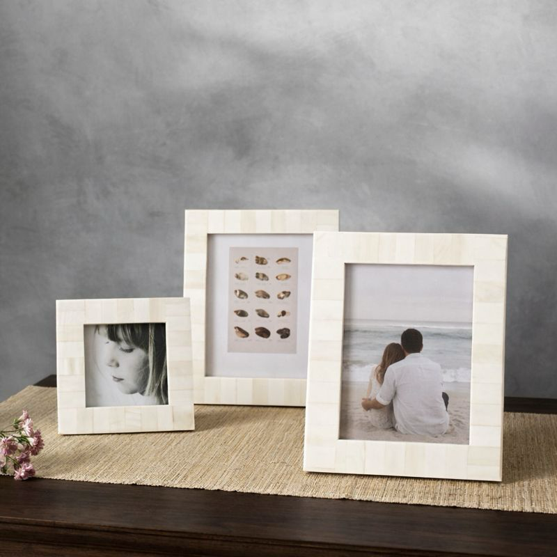 Picture Frame Classic Pattern Collection Bone Inlay White – 3 Sizes