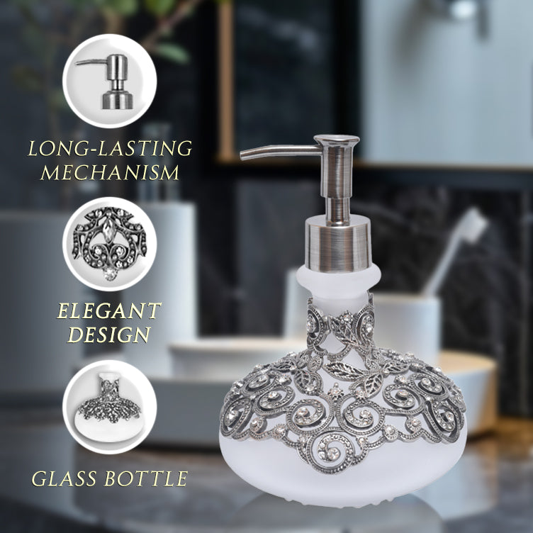 The Millicent - Modern Decorative Bathroom Accessory Handmade Soap Dispenser Gift for Mom 12.5oz
