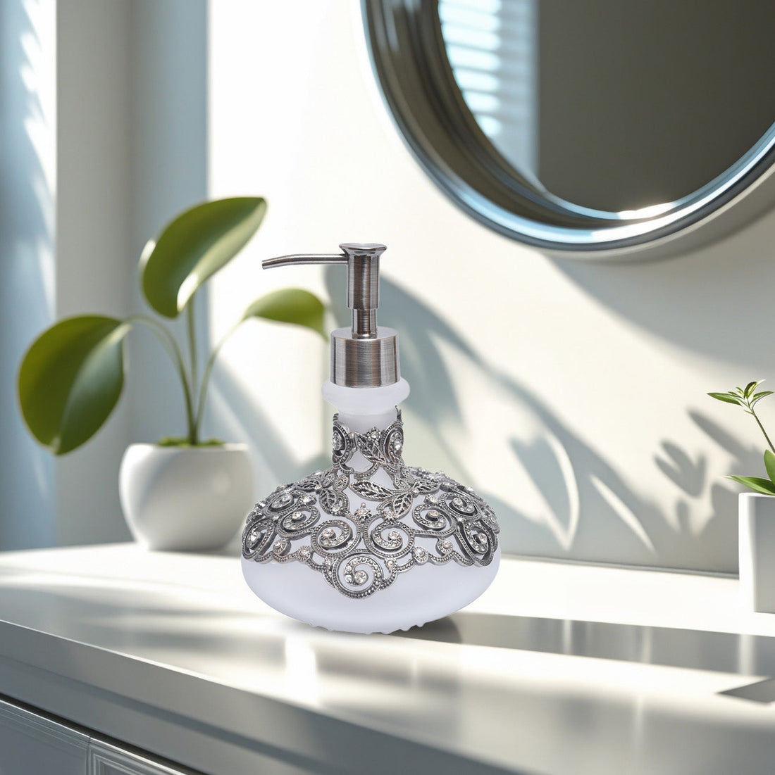 The Millicent - Modern Decorative Bathroom Accessory Handmade Soap Dispenser Gift for Mom 12.5oz