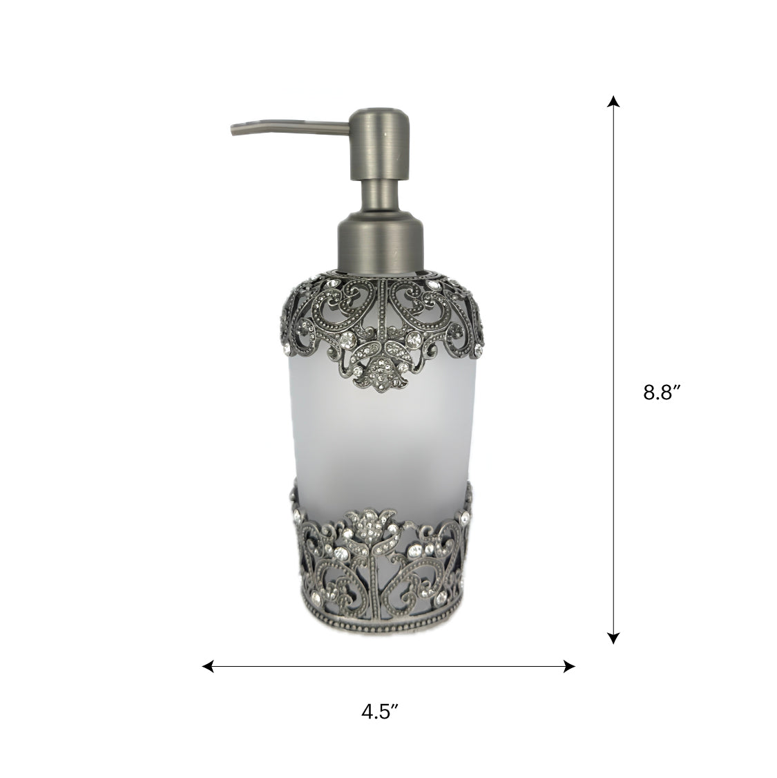 Celestia Glow – Modern Decorative Bathroom Accessory Handmade Soap Dispenser, 9 oz