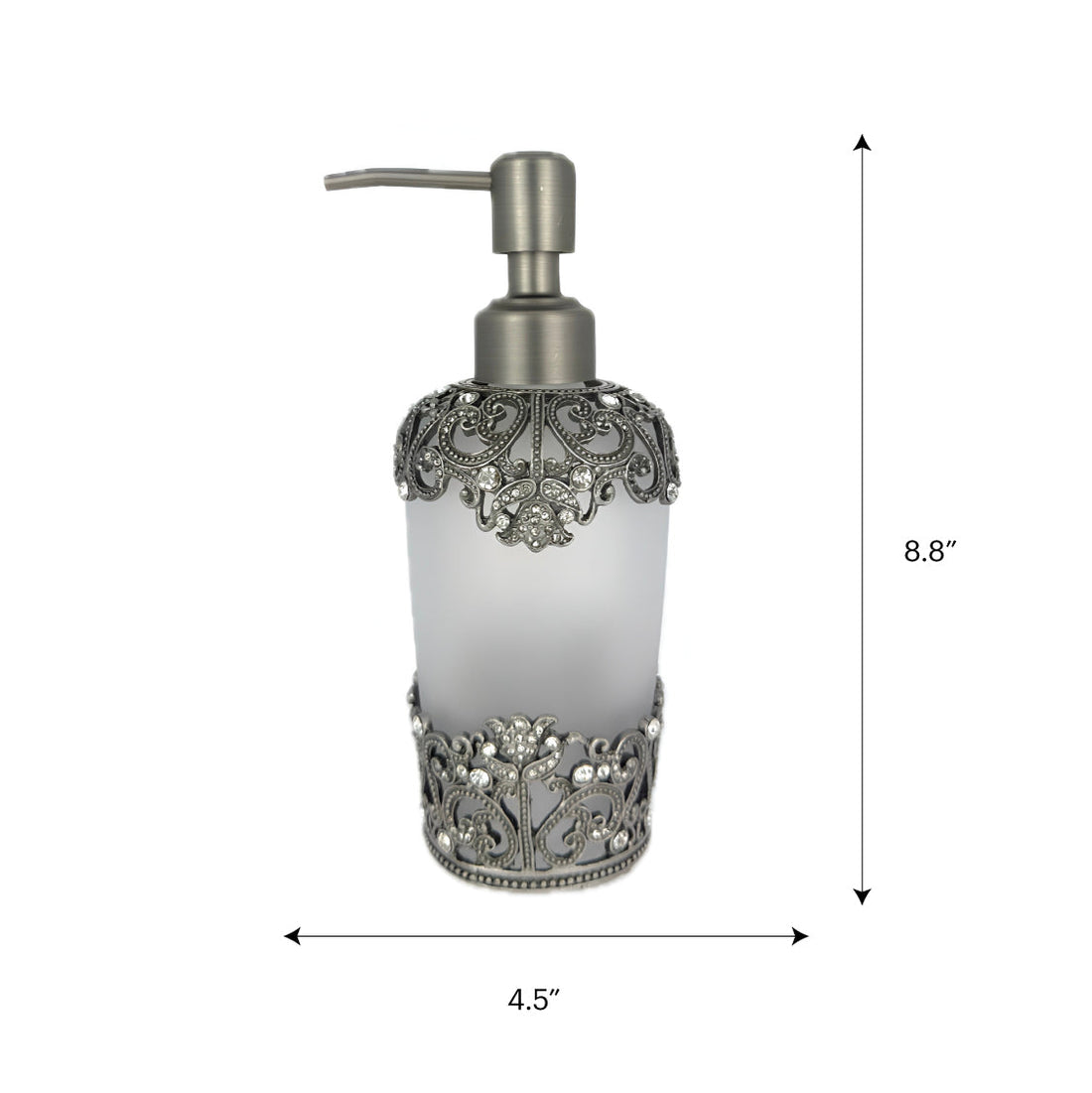 Celestia Glow – Modern Decorative Bathroom Accessory Handmade Soap Dispenser, 9 oz