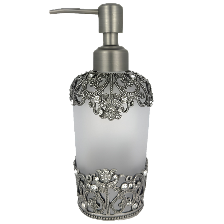 Celestia Glow – Modern Decorative Bathroom Accessory Handmade Soap Dispenser, 9 oz