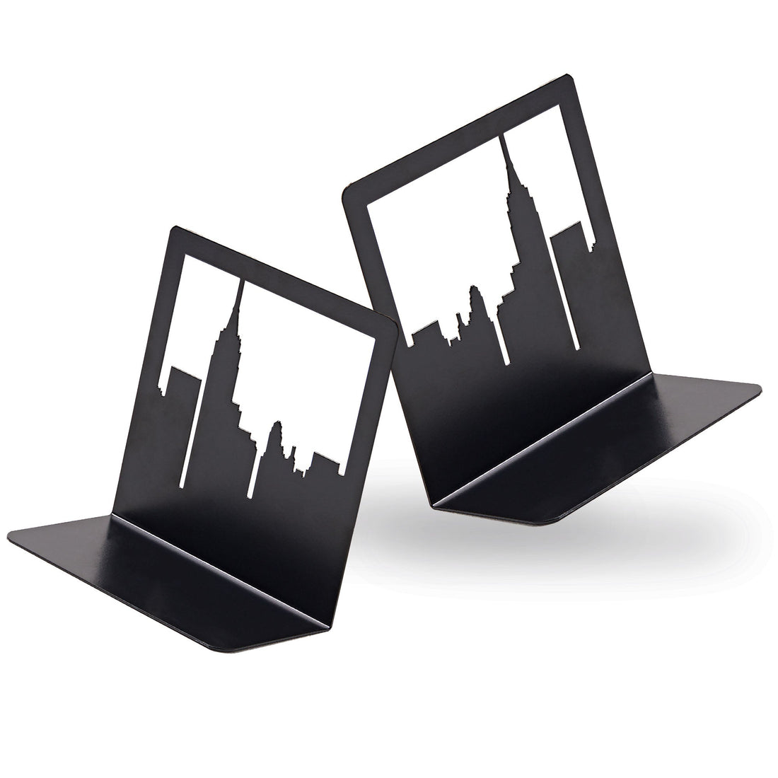NYC Skyline Bookends 2-Pack – Metal Book Ends by Geomod