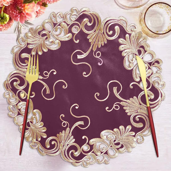 Opulent Weave – Premium Decorative Table Doilies, Elegant Table Decor for Dining and Events 15 inch
