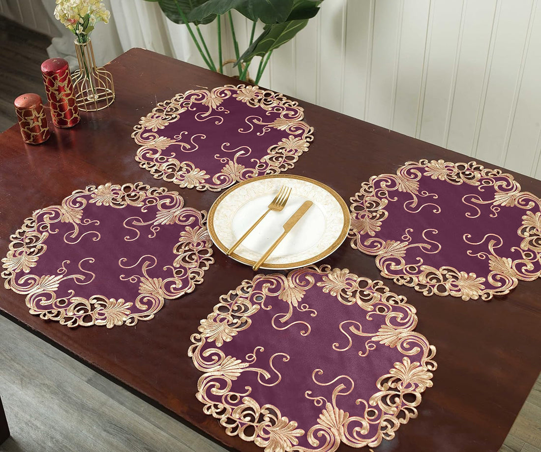 Opulent Weave – Premium Decorative Table Doilies, Elegant Table Decor for Dining and Events 15 inch